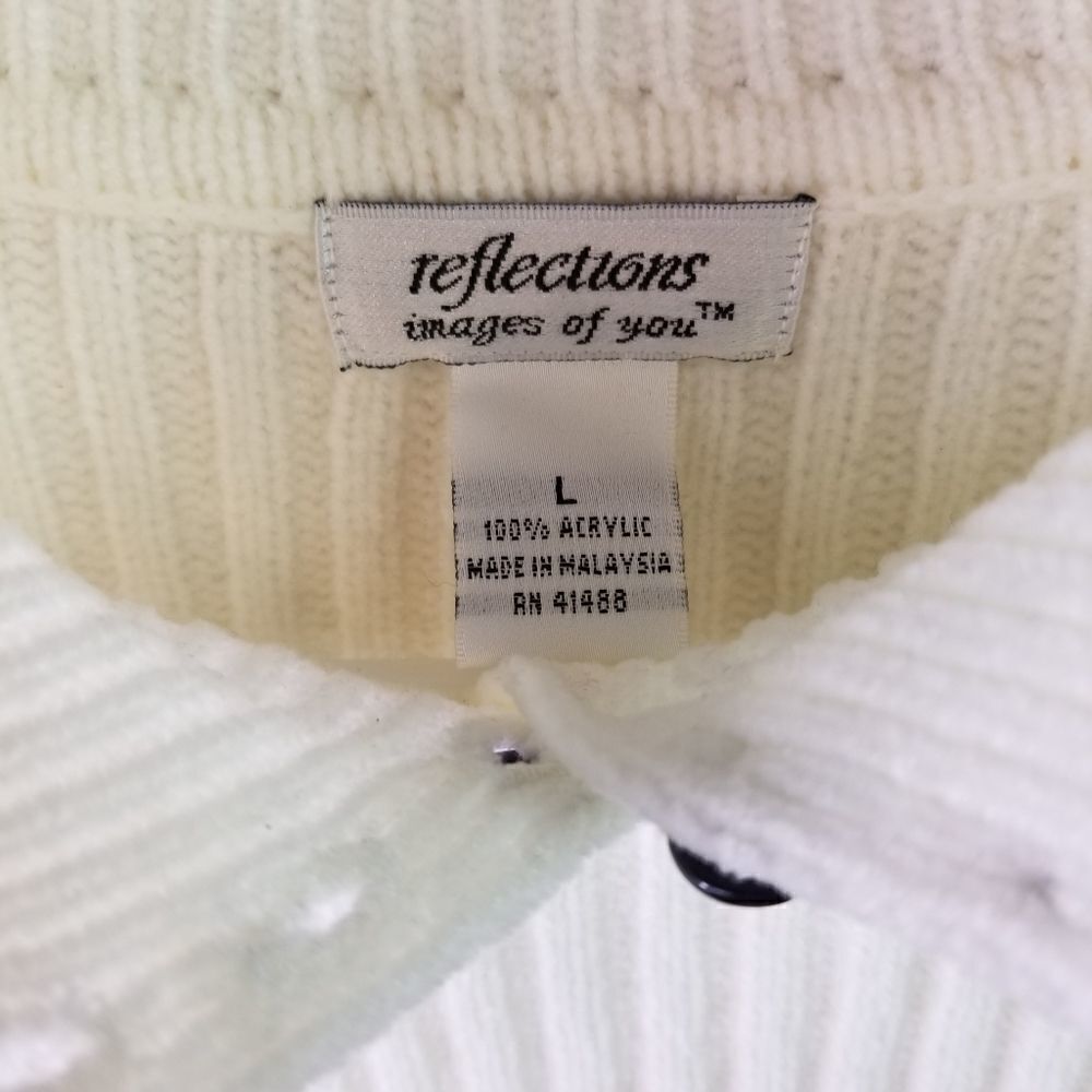 Reflections Ivory Sweater. Size L. - Picture 3 of 9